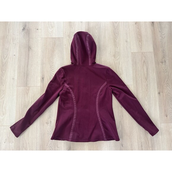 Athleta VERBIER JACKET 2 Hooded Full Zip Training Burgundy Size Large - Picture 8 of 8